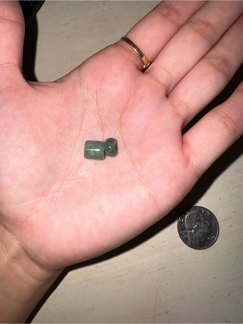 Small green jade pendants